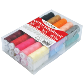 Нитки швейные 40 ЛШ, 200 м, полиэстер, НАБОР 30 цветов, в ПОДАРОК набор игл, DEVELIA (Девелиа), 609627 за 399 ₽. Нитки швейные.  Доставка по РФ. Без переплат!