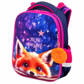 Ранец BRAUBERG PREMIUM, 2 отделения, с брелоком, "Cute fox", LED-ЛАМПОЧКИ, 38х29х16 см, 272019 за 6 613 ₽. Ранцы для начальной школы.  Доставка по РФ. Без переплат!
