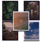 Тетрадь А5, 48 л., BRAUBERG, скоба, клетка, матовая ламинация, "Природа", (микс в спайке), 405337 за 43 ₽. Тетради 40-48 листов.  Доставка по РФ. Без переплат!