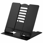 Подставка для книг и учебников BRAUBERG, Black, регулируемый наклон, металл, 238057 за 505 ₽. Подставки для книг.  Доставка по РФ. Без переплат!