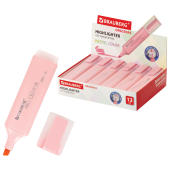 Текстовыделитель BRAUBERG "ORIGINAL PASTEL", ПАСТЕЛЬНЫЙ РОЗОВЫЙ, линия 1-5 мм, 151693 за 47 ₽. Текстовыделители.  Доставка по РФ. Без переплат!