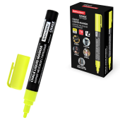 Маркер меловой CHALK LIQUID MARKER, ЖЕЛТЫЙ, 3 мм, стираемый, BRAUBERG "CHALK", 152590 за 94 ₽. Маркеры меловые.  Доставка по РФ. Без переплат!
