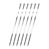 Шампуры плоские 600х13х1,5 мм, НАБОР 6 шт., хромированная сталь, TAIGARU (ТАЙГАРУ), 702559 за 498 ₽. Шампуры.  Доставка по РФ. Без переплат!