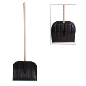 Лопата снеговая 46х40 см "НОМЕР 2" пластиковая, ДЕРЕВЯННЫЙ черенок 120 см, армирующая алюминиевая планка, № 2, 603556 за 438 ₽. Инвентарь для уборки на улице и уходом за почвой.  Доставка по РФ. Без переплат!