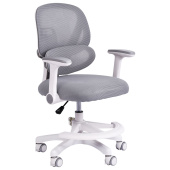 Кресло детское с подставкой для ног BRABIX KIDS "MG-220", сетка/ткань TW, серое, 533315 за 10&nbsp;821 ₽. Кресла детские.  Доставка по РФ. Без переплат!