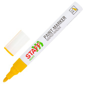 Маркер-краска лаковый (paint marker) 2-4 мм, ЖЕЛТЫЙ, НИТРО-ОСНОВА, STAFF PROFIT, для любых поверхностей, 152583 за 61 ₽. Маркеры-краски лаковые.  Доставка по РФ. Без переплат!