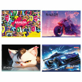 Альбом для рисования А4, 20 листов, скоба, обложка офсет, ПИФАГОР, 203х288 мм, "МИКС-1", 107102 за 42 ₽. Альбомы и папки для рисования.  Доставка по РФ. Без переплат!