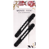 Заколки для волос НАБОР 2 шт., 8 см, зажим, soft touch, чёрный, MONTE VITA, 457087 за 66 ₽. Заколки для волос.  Доставка по РФ. Без переплат!