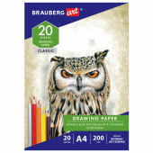 Бумага для рисования и графики в папке А4, 20 л., 200 г/м2, ВАТМАН ГОЗНАК, BRAUBERG ART CLASSIC, 114492 за 124 ₽. Альбомы, скетчбуки и бумага для графики и эскизов.  Доставка по РФ. Без переплат!
