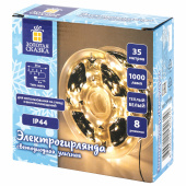 Электрогирлянда-нить уличная "Роса" IP44, 35 м, 1000 LED, теплый белый, 220V, контроллер, ЗОЛОТАЯ СКАЗКА, 591359 за 2&nbsp;630 ₽. Электрогирлянды и световые фигуры.  Доставка по РФ. Без переплат!
