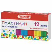 Пластилин классический ПИФАГОР, 12 цветов, 120 г, картонная упаковка, 103678 за 87 ₽. Пластилин.  Доставка по РФ. Без переплат!