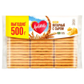 Крекер ЛЮБЯТОВО "Янтарный" с сыром, 500 г, 7200019000_864 за 193 ₽. Печенье, крекеры, сухари и сушки.  Доставка по РФ. Без переплат!