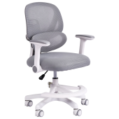Кресло детское с подставкой для ног BRABIX KIDS "MG-220", сетка/ткань TW, серое, 533315 за 9&nbsp;837 ₽. Кресла детские.  Доставка по РФ. Без переплат!