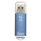 Флеш-диск 16 GB, SMARTBUY V-Cut, USB 2.0, металлический корпус, синий, SB16GBVC-B за 414 ₽. Флеш-диски USB.  Доставка по РФ. Без переплат!