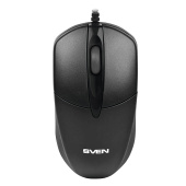 Мышь проводная SVEN RX-112, USB, 2 кнопки+1 колесо-кнопка, оптическая, черная, SV-03200112UB за 493 ₽. Мыши проводные компьютерные.  Доставка по РФ. Без переплат!