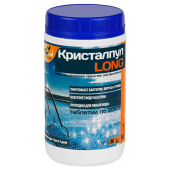 Средство для дезинфекции бассейнов, 1 кг, КРИСТАЛПУЛ LONG, медленный хлор, таблетки по 200 г, KPLG2001S за 1 034 ₽. Химия для бассейнов.  Доставка по РФ. Без переплат!