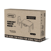 Стол детский + стул BRABIX KIDS CS-003, 2-7 лет, пластик белый + серый, 533292 за 5&nbsp;931 ₽. Наборы детской мебели.  Доставка по РФ. Без переплат!