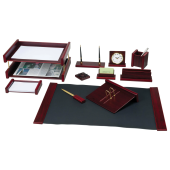 Набор подарочный настольный BESTAR "Platon" из дерева, 12 предметов, цвет "красное дерево", 236373 за 19&nbsp;238 ₽. Настольные наборы и аксессуары из дерева.  Доставка по РФ. Без переплат!