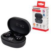 Наушники беспроводные TWS внутриканальные с микрофоном, SONNEN EP-BH25B, Bluetooth 5.3, черные, 514125 за 892 ₽. Гарнитуры беспроводные.  Доставка по РФ. Без переплат!