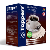 Фильтр TOPPERR №4 для кофеварок, бумажный, отбеленный, 300 штук, 3048 за 1 547 ₽. Расходные материалы для кофеварок и кофемашин. Доставка по РФ. Без переплат!