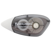 Корректирующая лента BRAUBERG BLACK&WHITE, 5 мм х 8 м, корпус черный тонированный, механизм перемотки, блистер, 227800 за 114 ₽. Корректирующие ленты.  Доставка по РФ. Без переплат!
