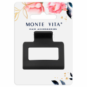 Краб для волос 5 см, soft-touch, чёрный, MONTE VITA (МОНТЕ ВИТА), 457009 за 61 ₽. Крабы для волос.  Доставка по РФ. Без переплат!