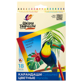 Карандаши цветные ЛУЧ "Школа Творчества", 18 цветов, трехгранные, натуральное дерево, 30С 1807-08 за 221 ₽. Карандаши цветные.  Доставка по РФ. Без переплат!
