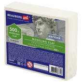 Пластилин скульптурный BRAUBERG ART CLASSIC, белый, 0,5 кг, мягкий, 106518 за 191 ₽. Пластилин скульптурный.  Доставка по РФ. Без переплат!