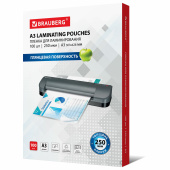 Пленки-заготовки для ламинирования БОЛЬШОГО ФОРМАТА, А3, КОМПЛЕКТ 100 шт., 250 мкм, BRAUBERG, 531779 за 7&nbsp;209 ₽. Пакеты для ламинирования.  Доставка по РФ. Без переплат!