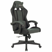Кресло компьютерное BRABIX "Striker GM-121", синхромеханизм, 2 подушки, экокожа/велюр, черное/серое, 532961 за 15&nbsp;140 ₽. Кресла игровые.  Доставка по РФ. Без переплат!