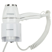 Фен для волос настенный SONNEN HD-2206 SUPER POWER, 1850 Вт, белый, 3 температурных режима, 608482 за 4&nbsp;098 ₽. Фены для волос.  Доставка по РФ. Без переплат!