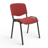 Стул для персонала и посетителей "ИЗО", черный каркас, ткань черно-красная, В-9/С-16 за 2 362 ₽. Стулья для персонала и посетителей.  Доставка по РФ. Без переплат!
