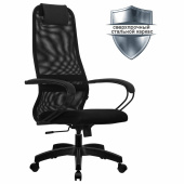 Кресло офисное МЕТТА "SU-B-8" пластик, ткань-сетка, сиденье мягкое, черное за 12 163 ₽. Кресла для руководителей. Доставка по РФ. Без переплат!