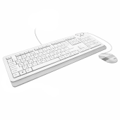 Набор проводной A4TECH Fstyler FG1010, USB, клавиатура 104 клавиши, мышь 3 кнопки + 1 кнопка-колесо, белая, 1147556 за 3&nbsp;888 ₽. Комплекты клавиатура и мышь.  Доставка по РФ. Без переплат!