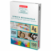 Бумага BRAUBERG DIGITAL GLOSSY мелованная глянцевая А4, 250 г/м2, 150 л., для полноцветной лазерной печати,116566 за 1&nbsp;401 ₽. Бумага для цветной лазерной печати.  Доставка по РФ. Без переплат!