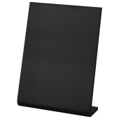 Табличка меловая настольная А4 (21x29,7 см), L-образная, вертикальная, ПВХ, ЧЕРНАЯ, BRAUBERG, 291292 за 351 ₽. Меловые ценники и таблички.  Доставка по РФ. Без переплат!