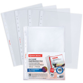 Папки-файлы перфорированные с антибликовой текстурой А4 BRAUBERG PIXEL, КОМПЛЕКТ 100 шт., 40 мкм, 273009 за 291 ₽. Папки перфорированные.  Доставка по РФ. Без переплат!