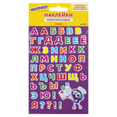 Наклейки зефирные "Русский алфавит", многоразовые, 10х15 см, ЮНЛАНДИЯ, 661782 за 83 ₽. Наклейки.  Доставка по РФ. Без переплат!