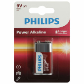 Батарейка алкалиновая 1 шт. PHILIPS Power Alkaline, Крона 9V (6LR61, 6LF22, 1604A), блистер, Б0062717 за 411 ₽. Батарейки.  Доставка по РФ. Без переплат!