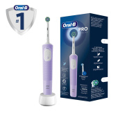 Зубная щетка электрическая ORAL-B (Орал-би) Vitality Pro, ЛИЛОВАЯ, 1 насадка, 80367617 за 4&nbsp;349 ₽. Электрические зубные щетки.  Доставка по РФ. Без переплат!