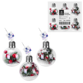 Шары ёлочные 8 см, "Charming Winter", пластик, АССОРТИ 3 дизайна, с подсветкой, ЗОЛОТАЯ СКАЗКА, 592478 за 164 ₽. Шары елочные.  Доставка по РФ. Без переплат!