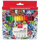 Фломастеры KOH-I-NOOR "TEENAGE" 1002, 30 цветов, смываемые, картонная упаковка, европодвес, 771002CJ23KS за 663 ₽. Фломастеры классические.  Доставка по РФ. Без переплат!