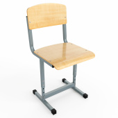 Стул ученический регулируемый ШМ.С35.С, 340х340х670-750 мм, рост 3-5, серый каркас, фанера за 2&nbsp;924 ₽. Стулья для школ и других учебных заведений.  Доставка по РФ. Без переплат!
