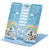 Подставка для книг и учебников большая BRAUBERG KIDS "Unicorn" с единицами измерения, регулируемый угол наклона, металлическая, 238963 за 392 ₽. Подставки для книг.  Доставка по РФ. Без переплат!