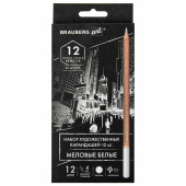 Карандаши МЕЛОВЫЕ художественные белые, НАБОР 12 шт., BRAUBERG ART CLASSIC, грифель 4 мм, 181897 за 348 ₽. Мел, графит, сепия, сангина, соус, уголь художественные.  Доставка по РФ. Без переплат!