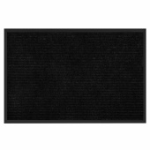 Коврик придверный 60х90 см, ЧЕРНЫЙ, влаго-грязезащитный, 430 г/м2, ребристый, ЛЮБАША СТАНДАРТ, 701034 за 545 ₽. Коврики входные грязезащитные.  Доставка по РФ. Без переплат!