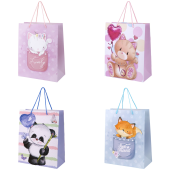Пакет подарочный (1 штука) 26х13х32 см (L), "Lovely Animals", ассорти, глиттер, ЗОЛОТАЯ СКАЗКА, 700816 за 58 ₽. Пакеты подарочные.  Доставка по РФ. Без переплат!