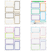 Наклейки бумажные для маркировки, ДЛЯ ТЕТРАДЕЙ, УЧЕБНИКОВ, НАБОР 4 листа А5, 35 шт., HATBER, 094083 за 108 ₽. Наклейки.  Доставка по РФ. Без переплат!