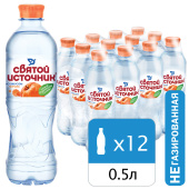 Вода негазированная питьевая СВЯТОЙ ИСТОЧНИК со вкусом персика 0,5 л, 4603934000854 за 85 ₽. Минеральная и питьевая вода.  Доставка по РФ. Без переплат!