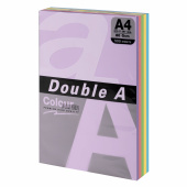 Бумага цветная DOUBLE A, А4, 80 г/м2, 500 л. (5 цветов x 100 листов), микс пастель за 992 ₽. Бумага цветная форматная. Доставка по РФ. Без переплат!